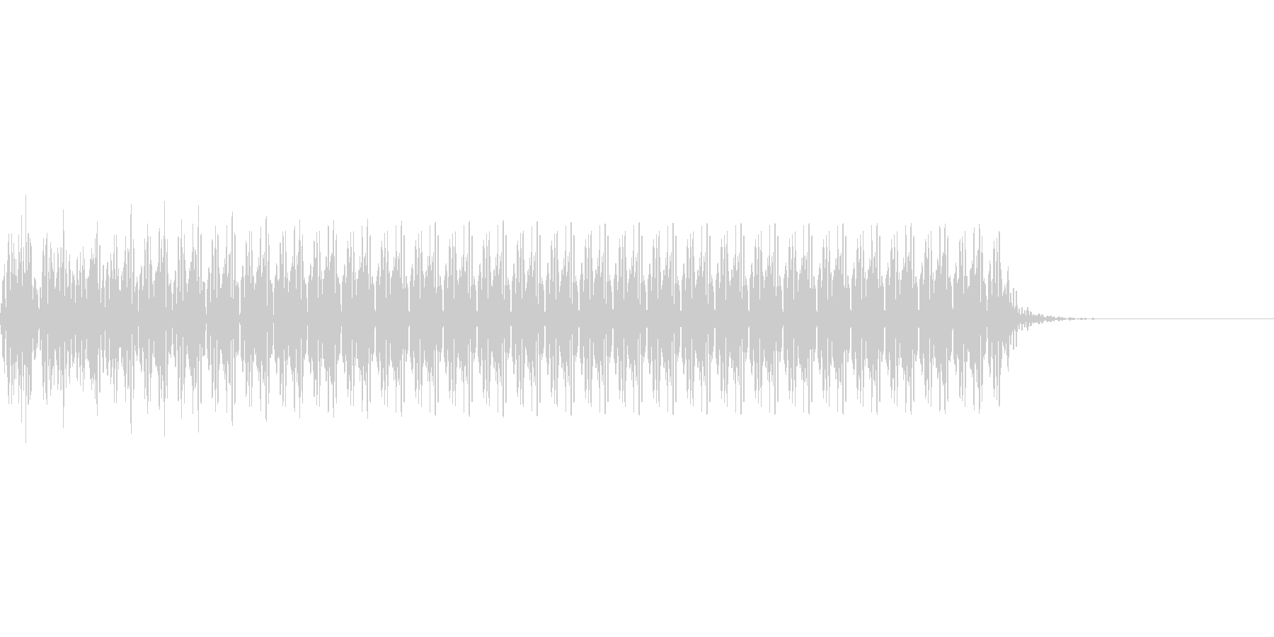 不正解のブザー音 1C ブーの未再生の波形