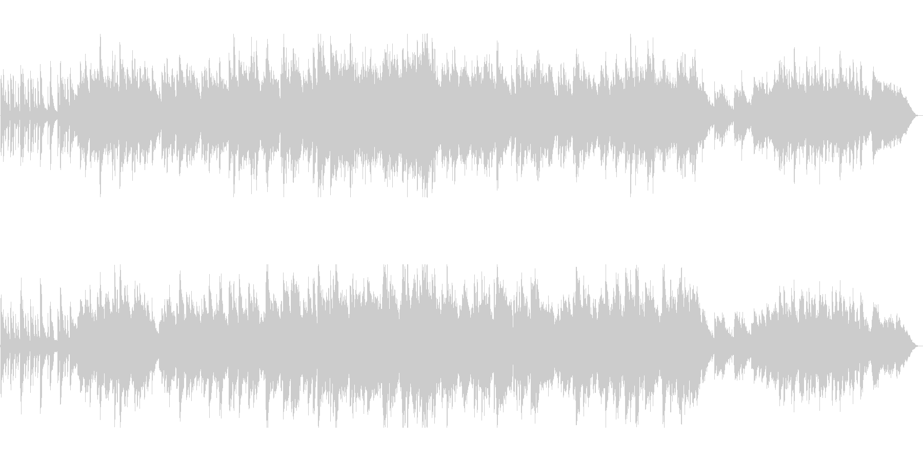 ピアノが主体のきれいな曲の未再生の波形