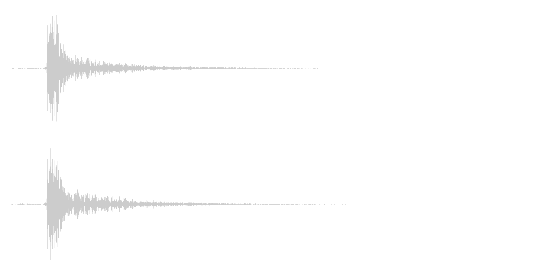 シートベルトなどをはめる音の未再生の波形