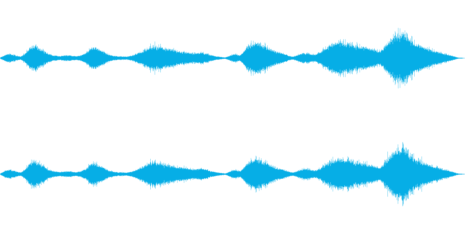 日常の海の雰囲気が感じられる波の音の再生済みの波形