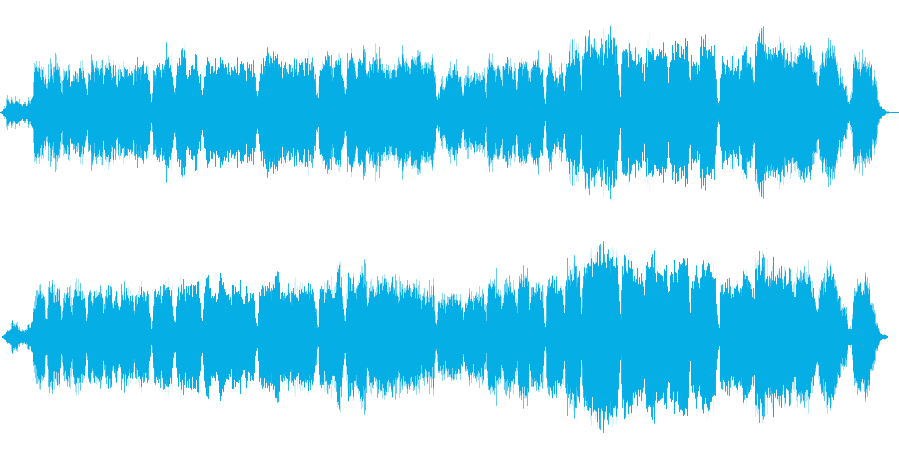 悲しく感動的なコーラス音楽の再生済みの波形
