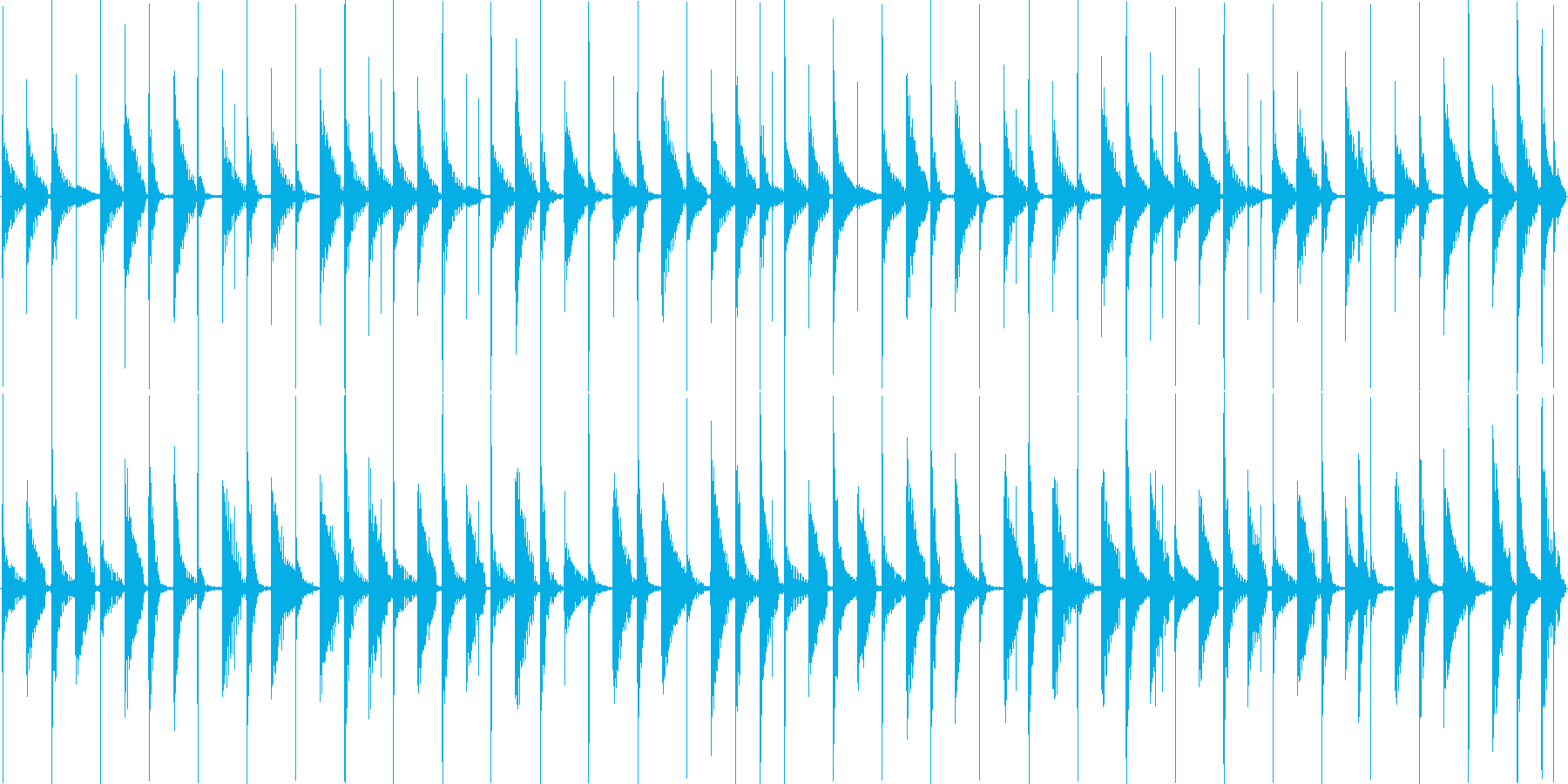 かわいらしい電子音で構成されたループ楽…の再生済みの波形