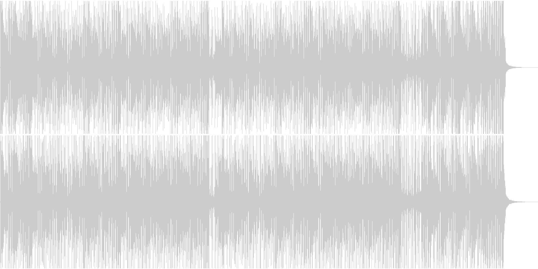 ファンキーな曲ロングバージョンの未再生の波形