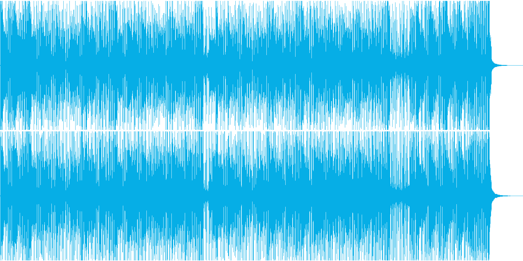 ファンキーな曲ロングバージョンの再生済みの波形