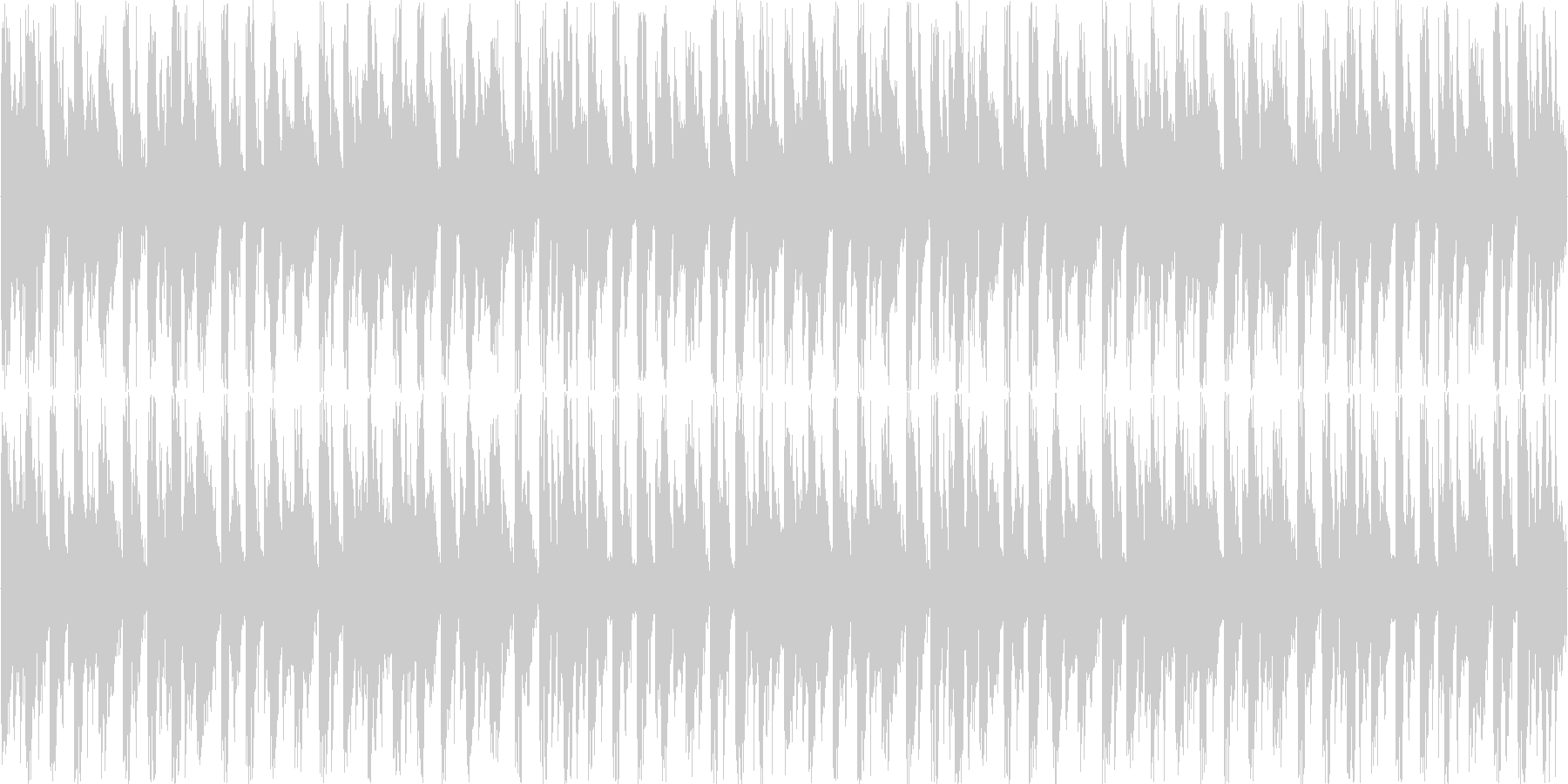 細かく刻まれたリズムをもとにした楽曲で…の未再生の波形