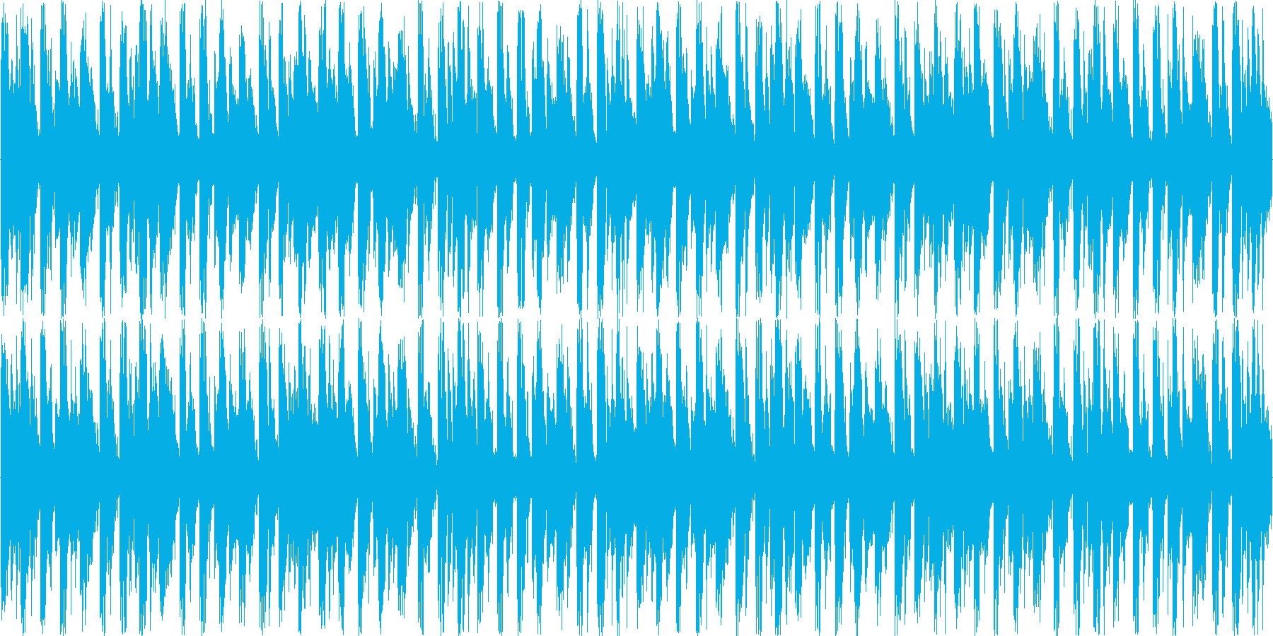 細かく刻まれたリズムをもとにした楽曲で…の再生済みの波形