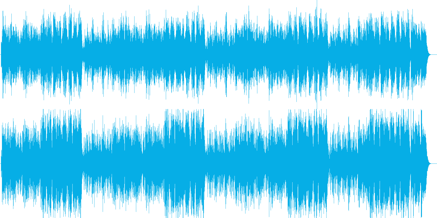 優しいシンセのヒーリングミュージックの再生済みの波形