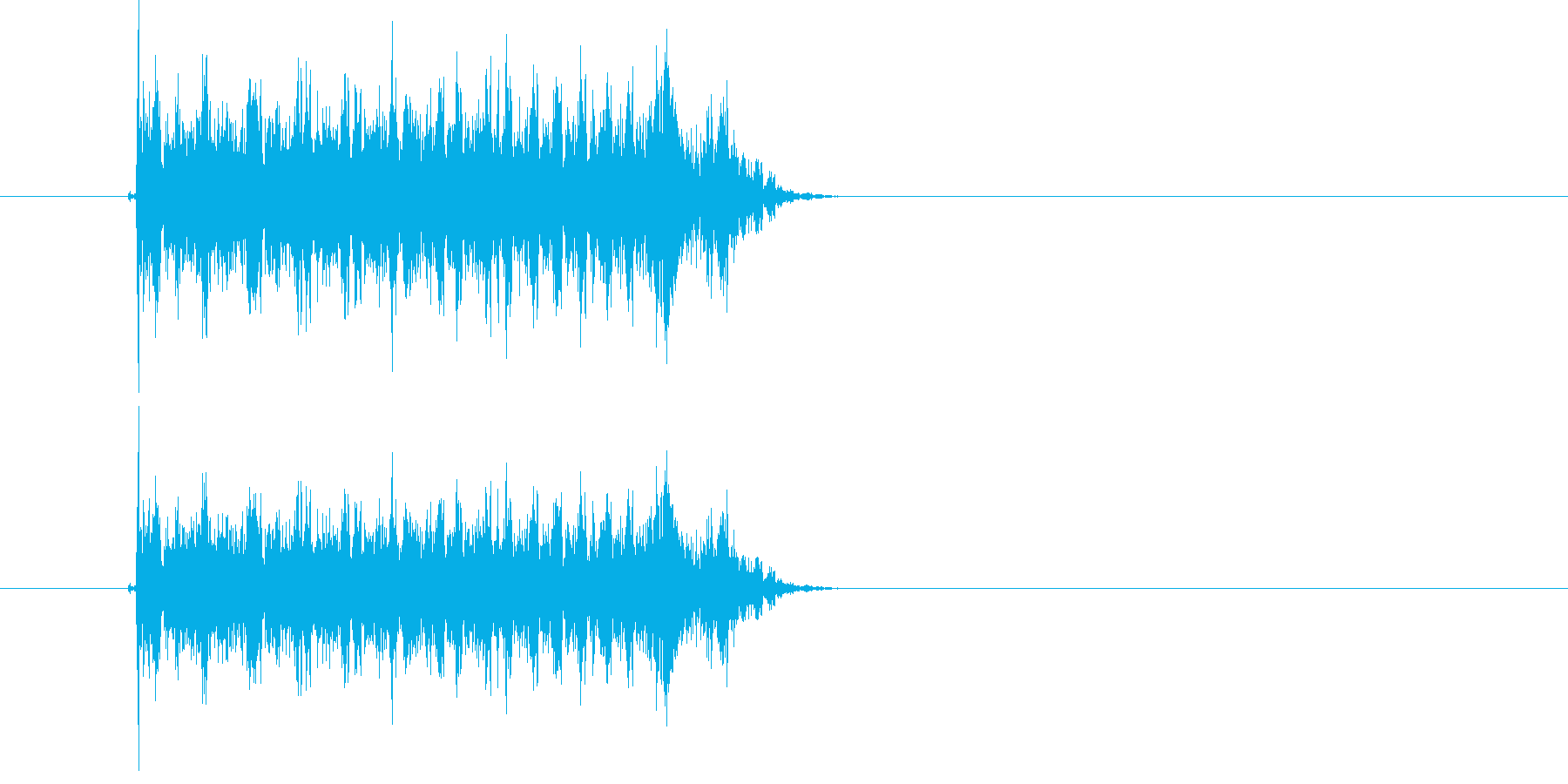 キュルルルルル!高速回転音の再生済みの波形