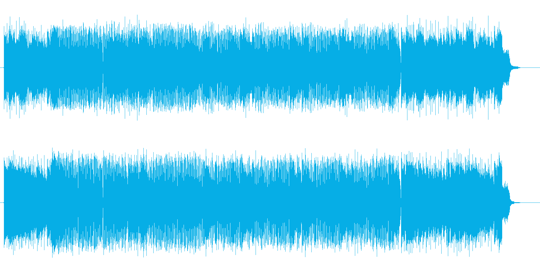 明るくドラムが印象的なロックの再生済みの波形