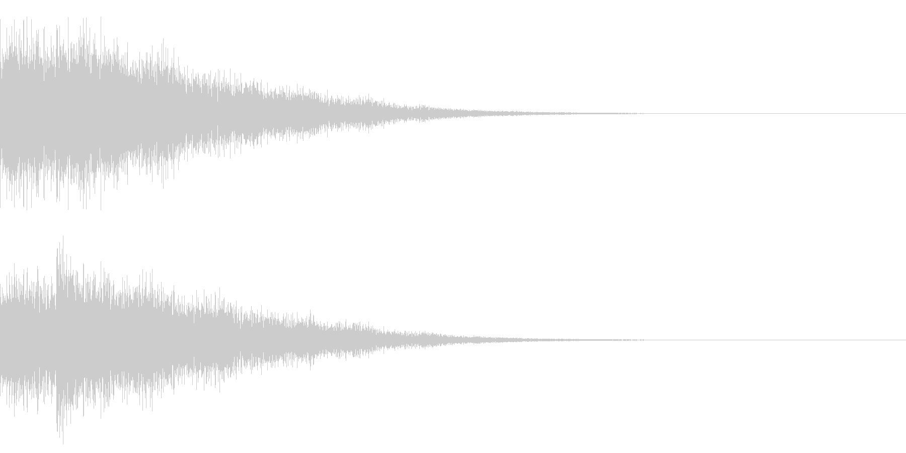 緊張感や恐怖感を煽るイメージの擬音です。の未再生の波形