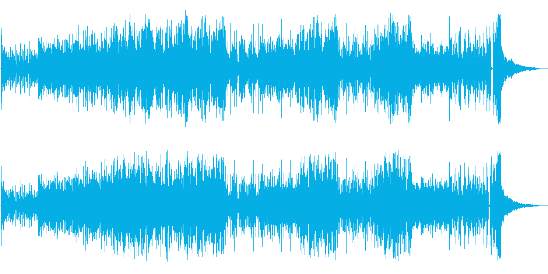 ピアノ多重奏による現代音楽の再生済みの波形