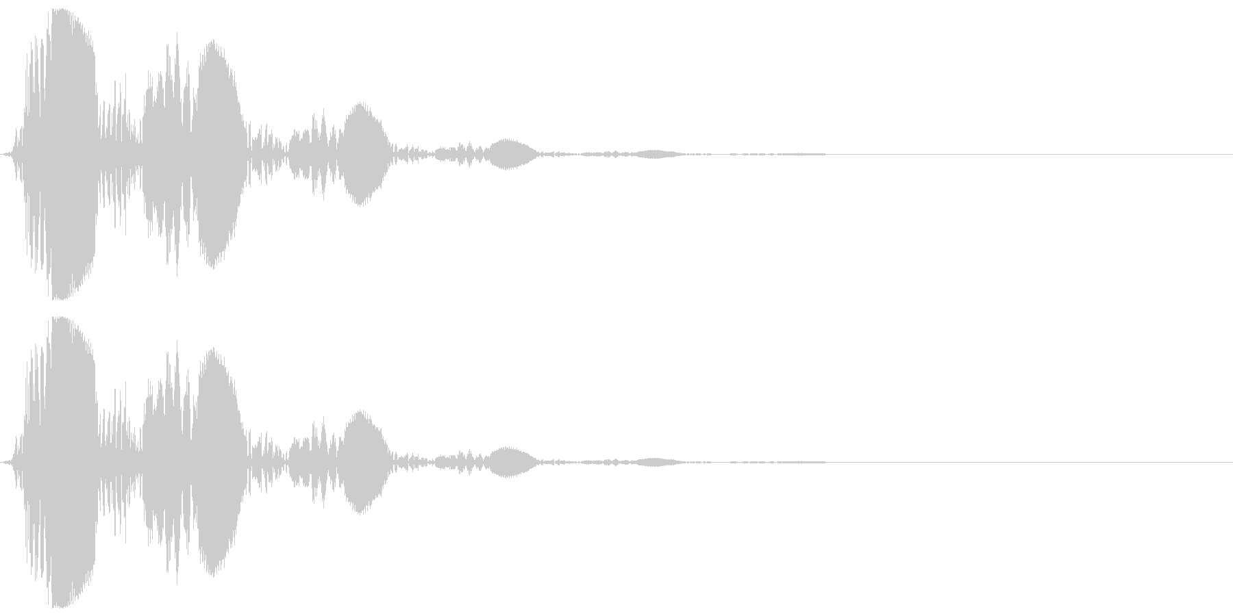 フルートの音で「キャンセル」の未再生の波形