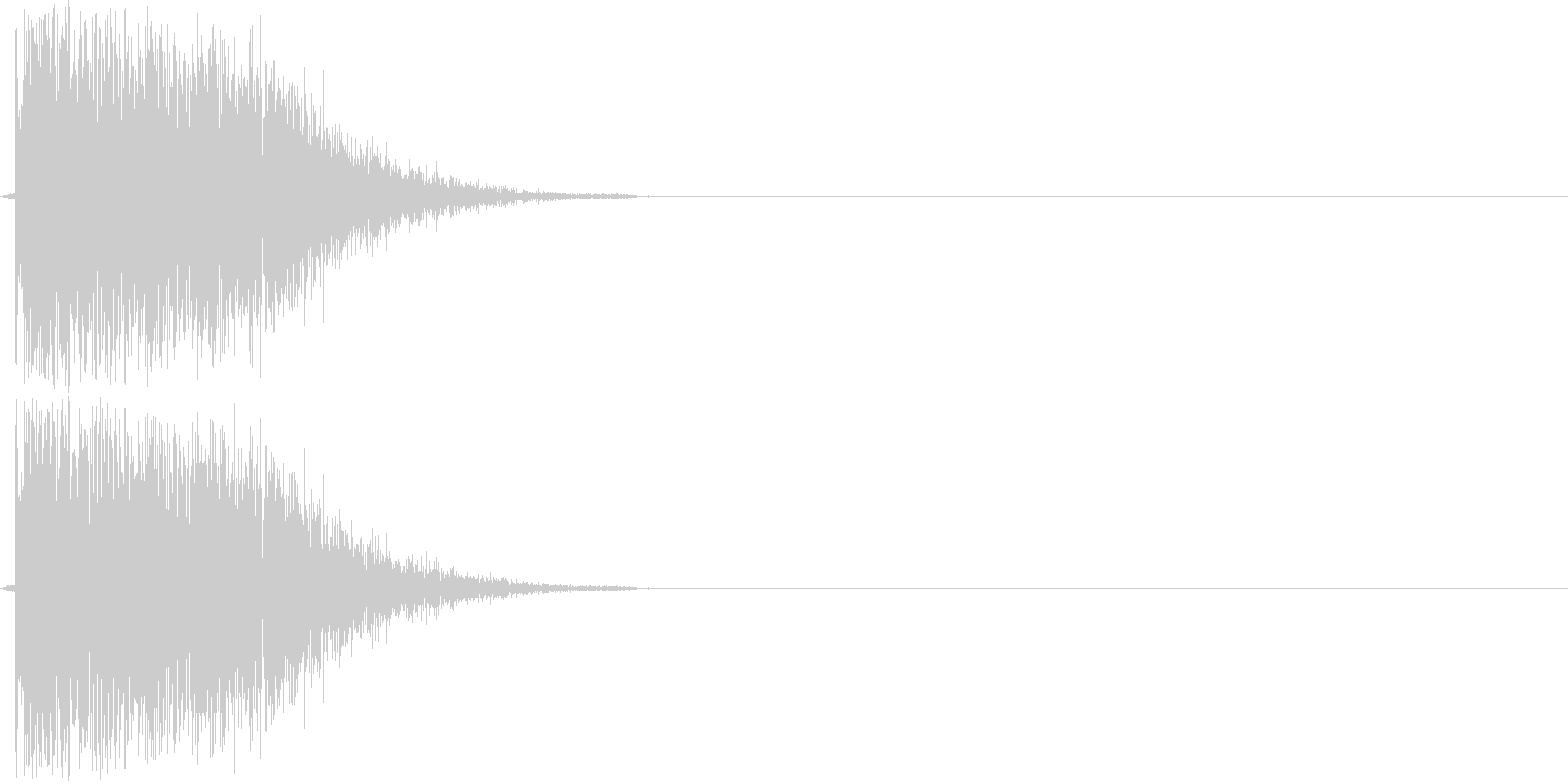 バーン(銃声音)の未再生の波形