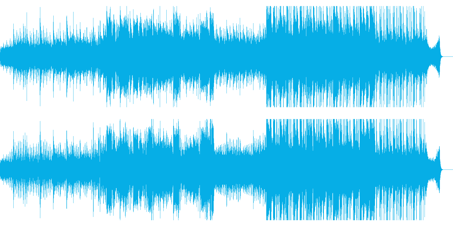 尺八メインの切ない和風曲の再生済みの波形