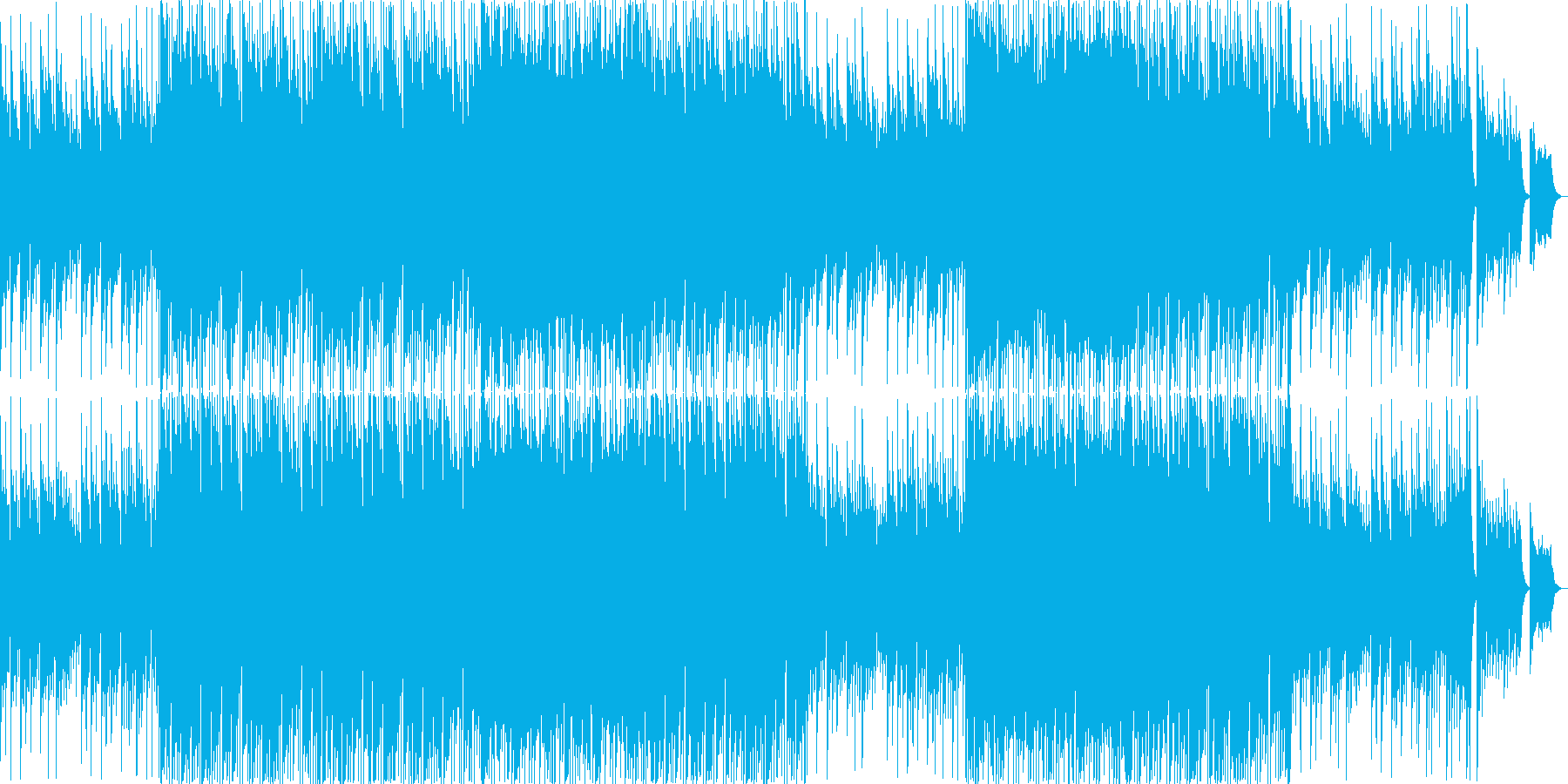 気持ちの良い涼しい風をイメージした曲の再生済みの波形
