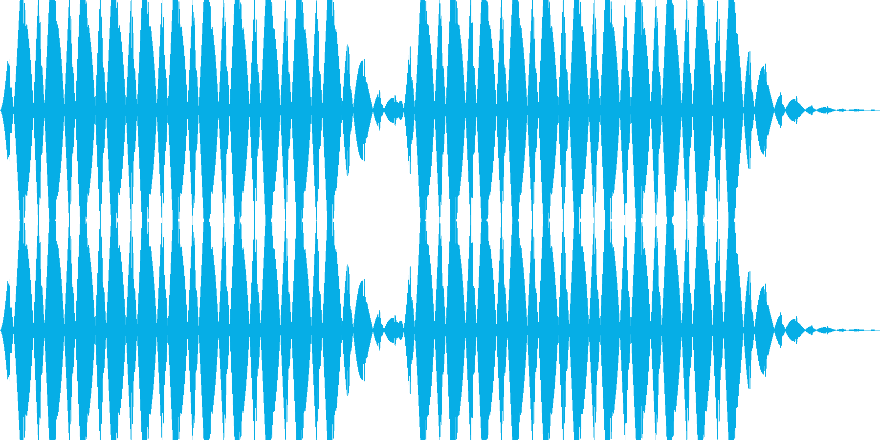 キャンセル音の再生済みの波形
