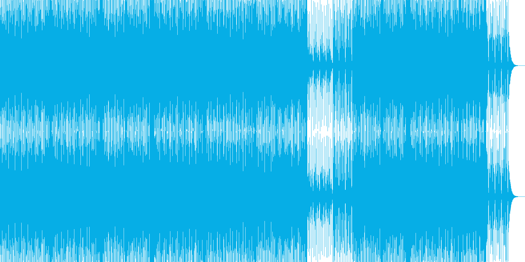 ダンステクノ風な楽曲です。の再生済みの波形