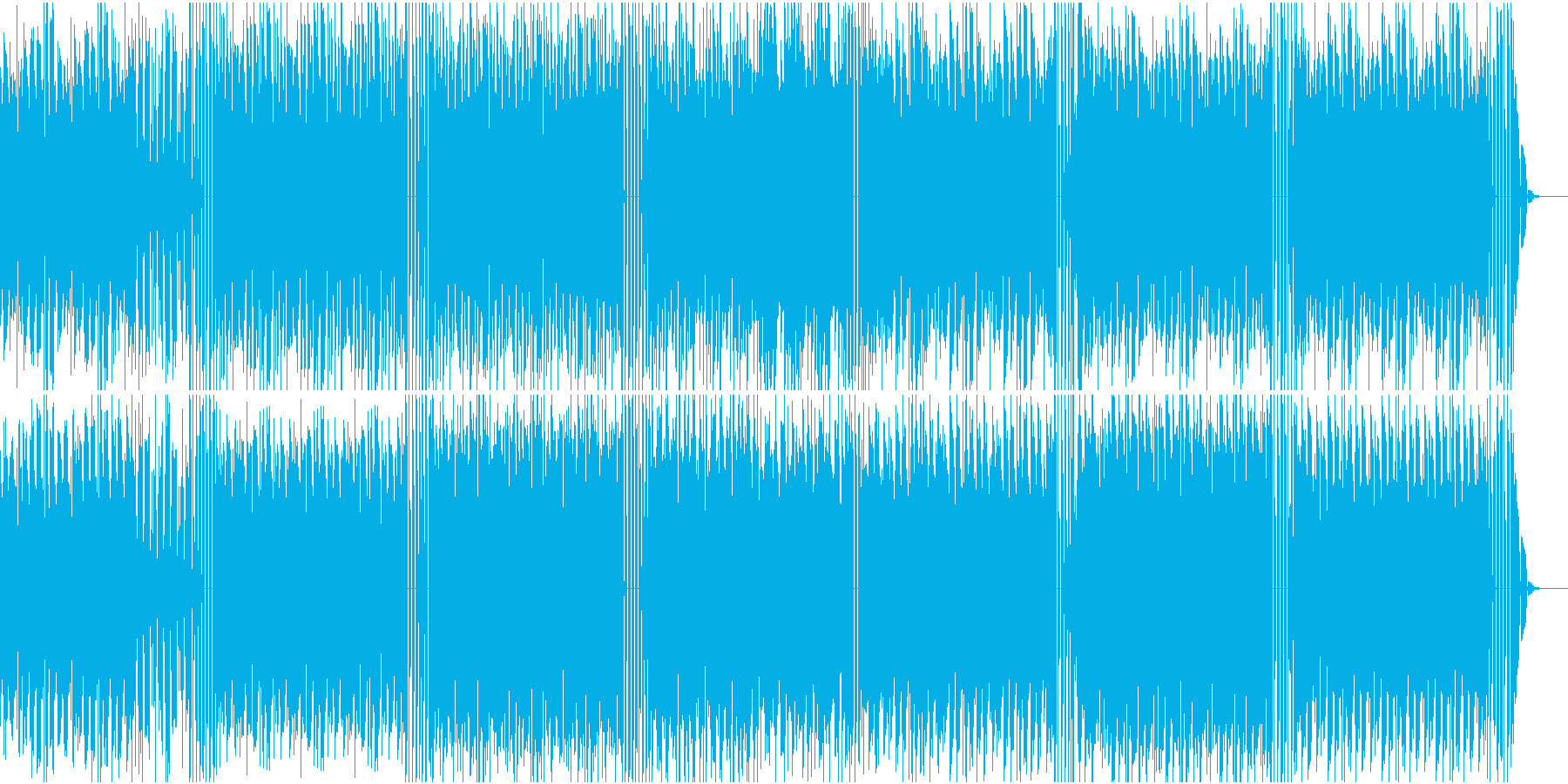 DJリミックス風のダンスミュージックの再生済みの波形