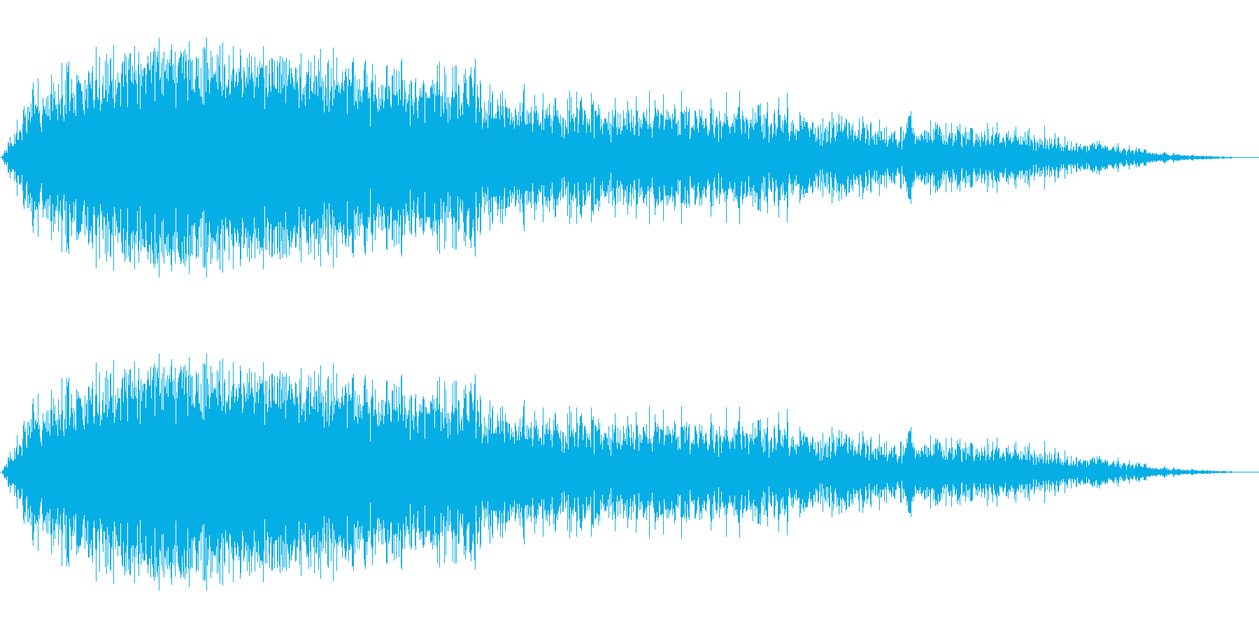 ヒュウーーン!(強く勢いのある風音)の再生済みの波形