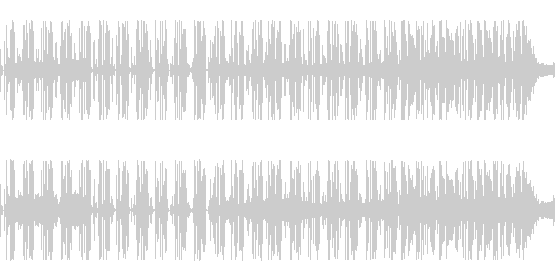 レゲエ調の明るく開放的な楽曲の未再生の波形