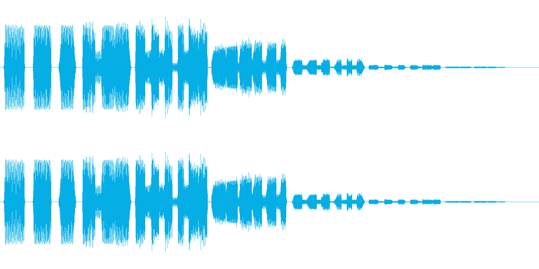 プルプルプル(高い間欠音の効果音)の再生済みの波形