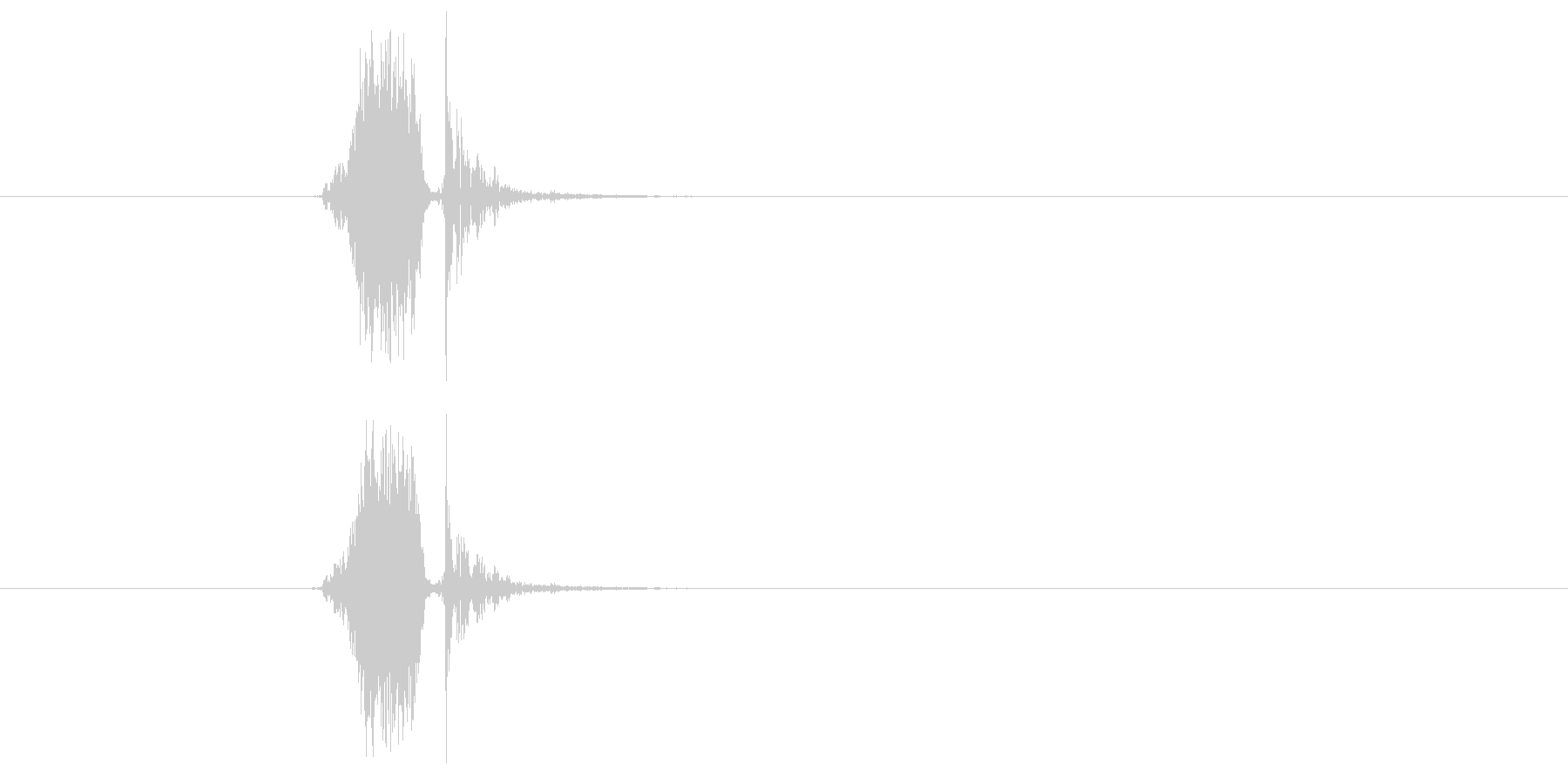 カシュッ(決定音)の未再生の波形