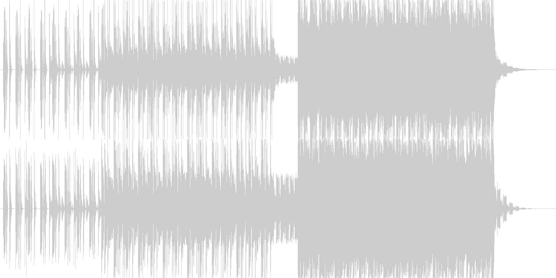 力強いのにどこか哀愁の漂う楽曲の未再生の波形