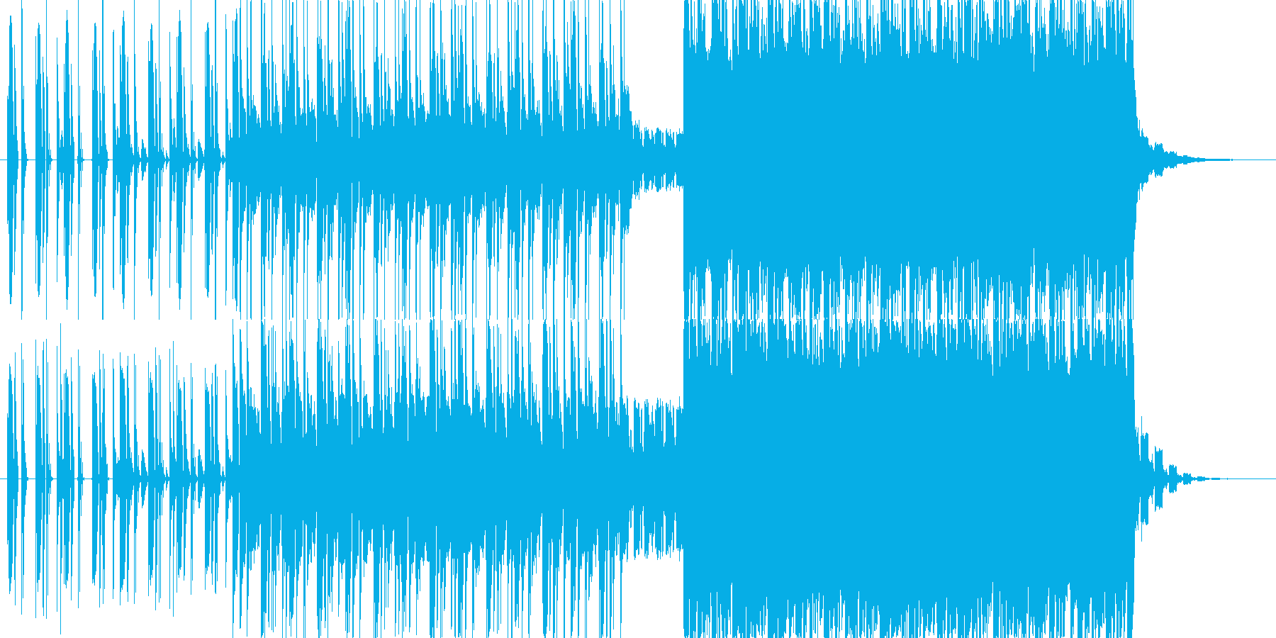 力強いのにどこか哀愁の漂う楽曲の再生済みの波形