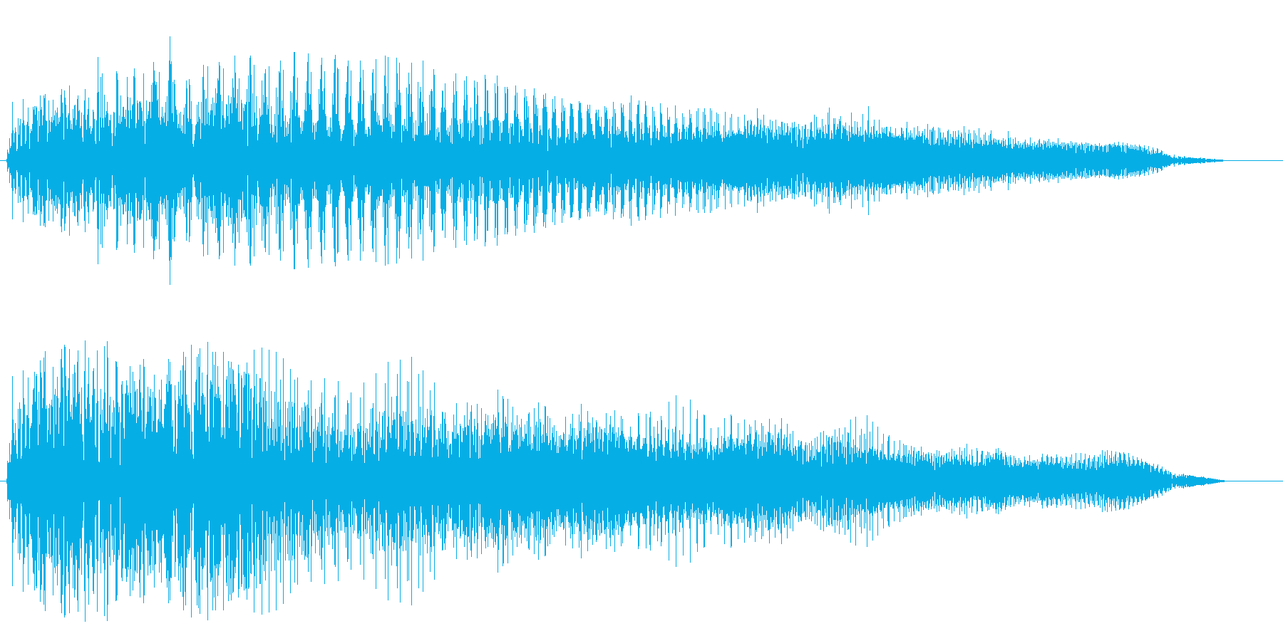 扉を開いた時に聞こえる音の再生済みの波形