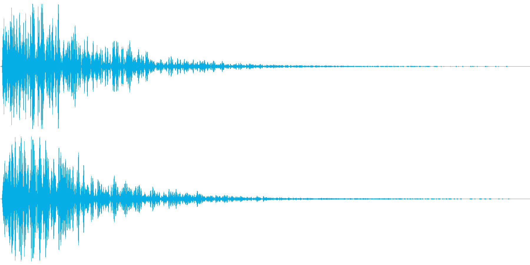 ガーンという金属の音の再生済みの波形