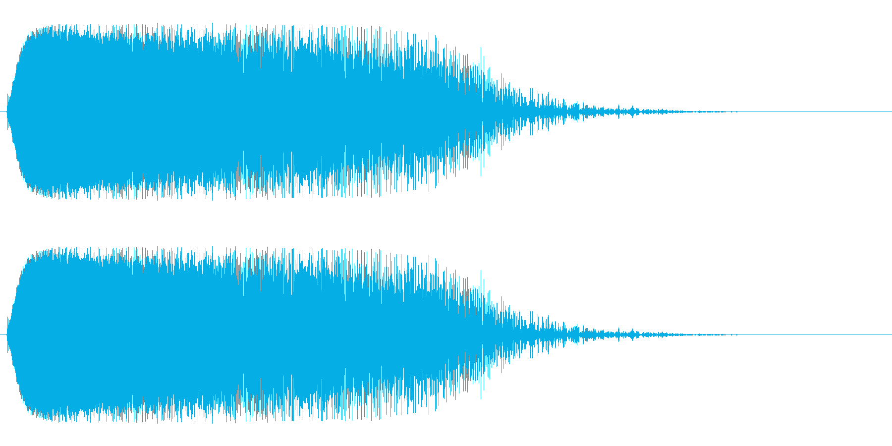 チューン(空間移動を思わせる効果音)の再生済みの波形