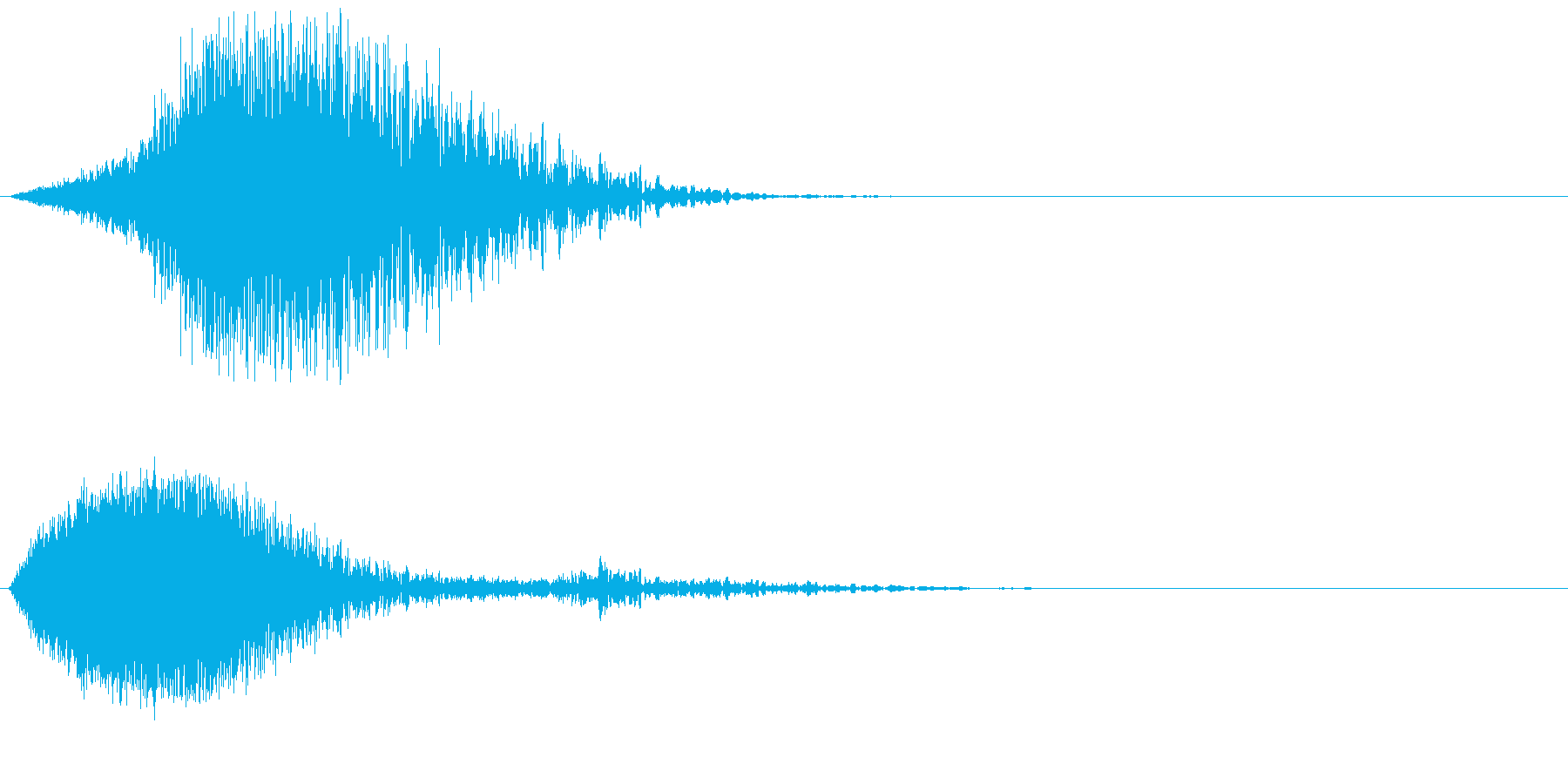 ひゅ~ん・ぴしゅ~んという感じの音ですの再生済みの波形