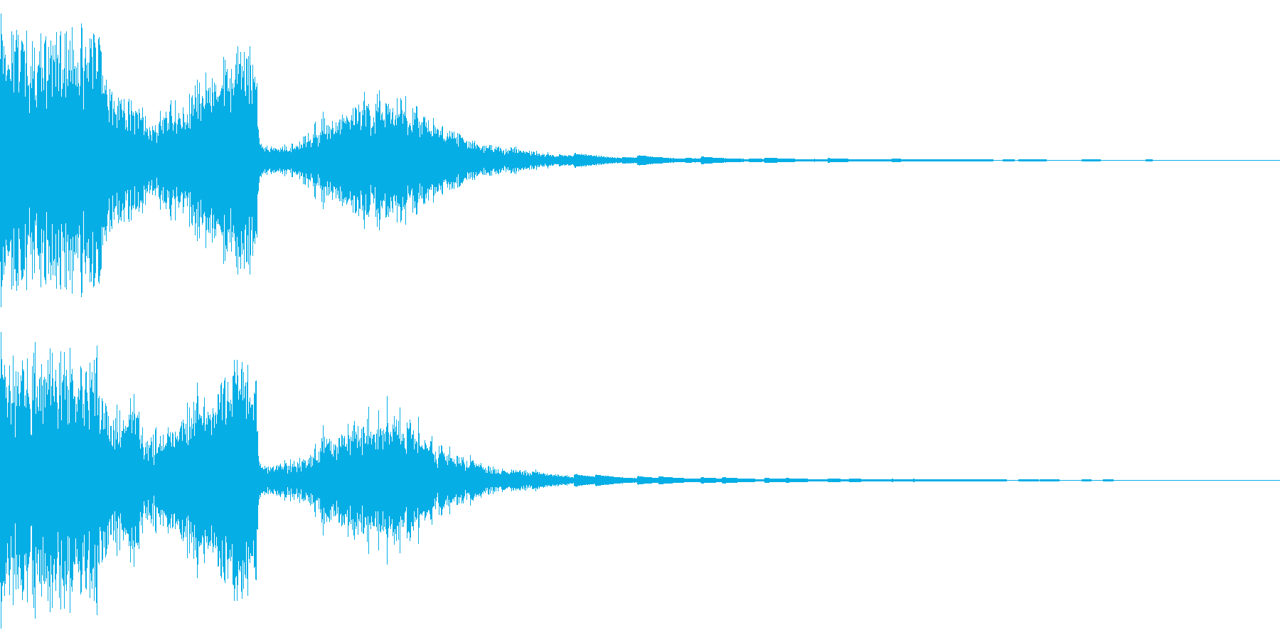 アタック系の音+空間の再生済みの波形