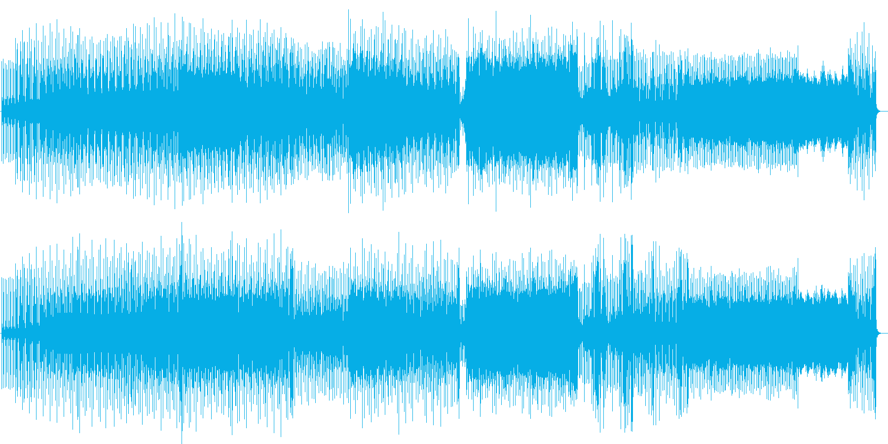 爽快な現代的テクノミュージックの再生済みの波形