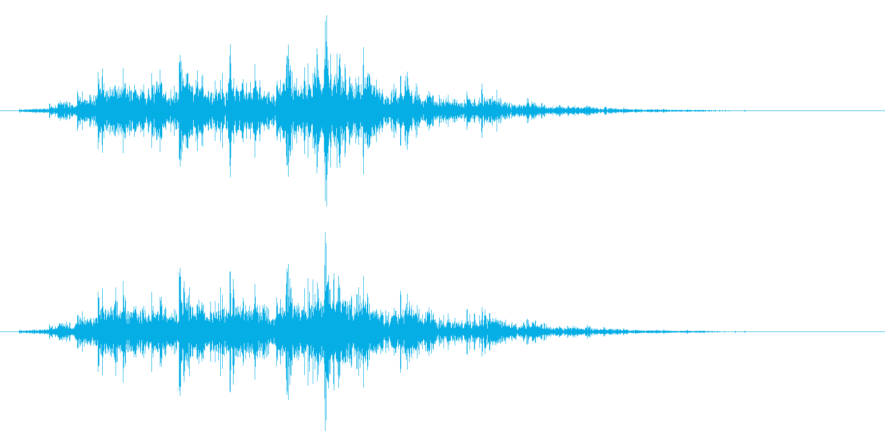ガラガラ_崩れる音_05の再生済みの波形