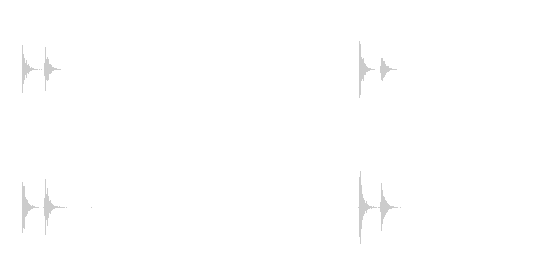 ノックする音 (木製の扉)の未再生の波形