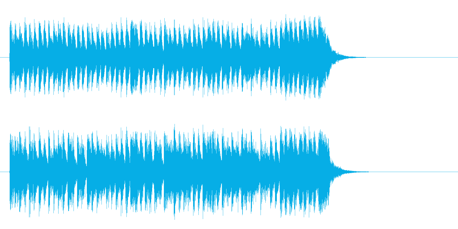 愛らしいコミカル調BGM(サビ)の再生済みの波形