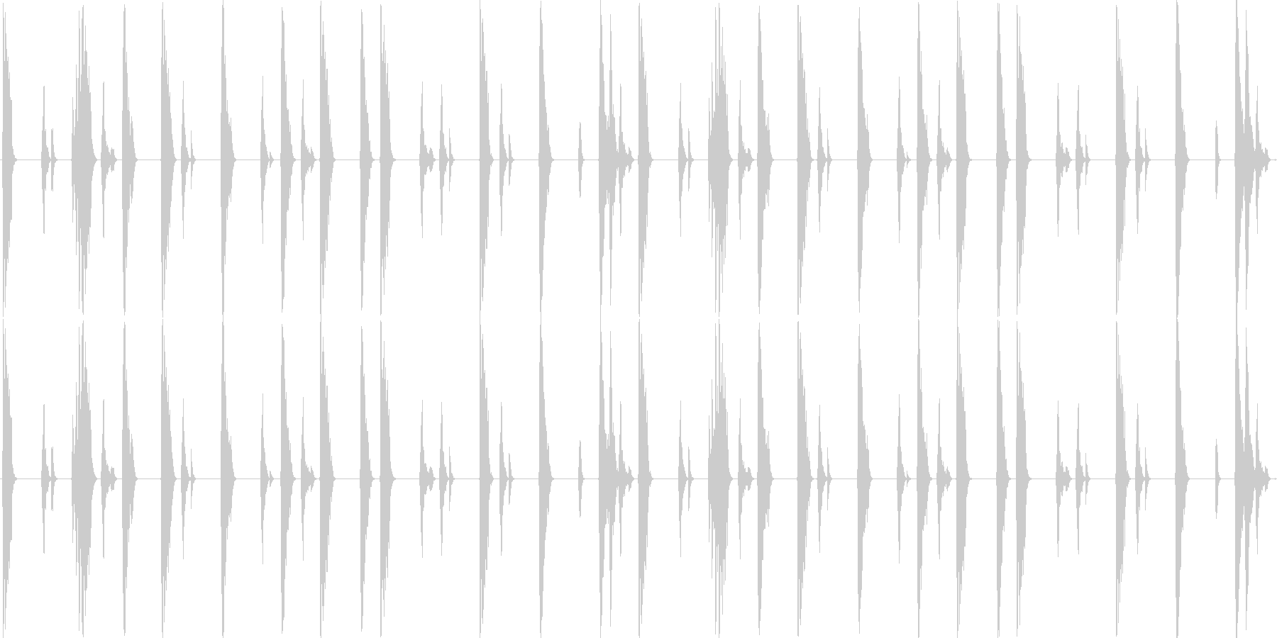 ドラムンベースを基本にした楽曲です。の未再生の波形