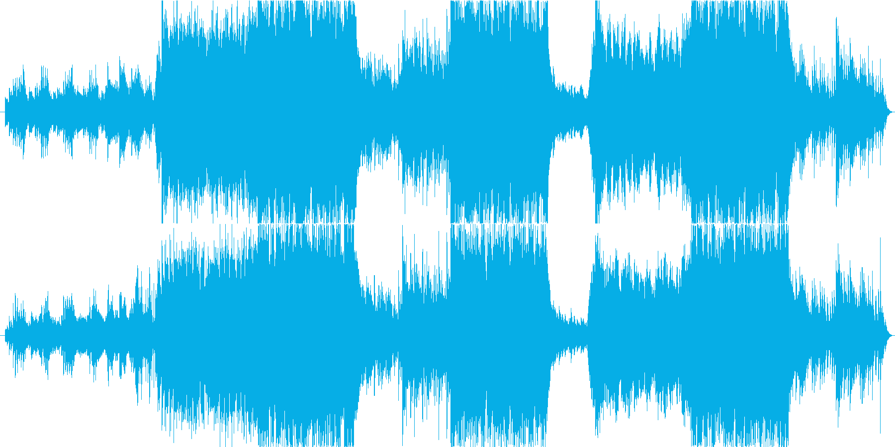 ヴァイオリンの感動的なシネマワルツ楽曲の再生済みの波形