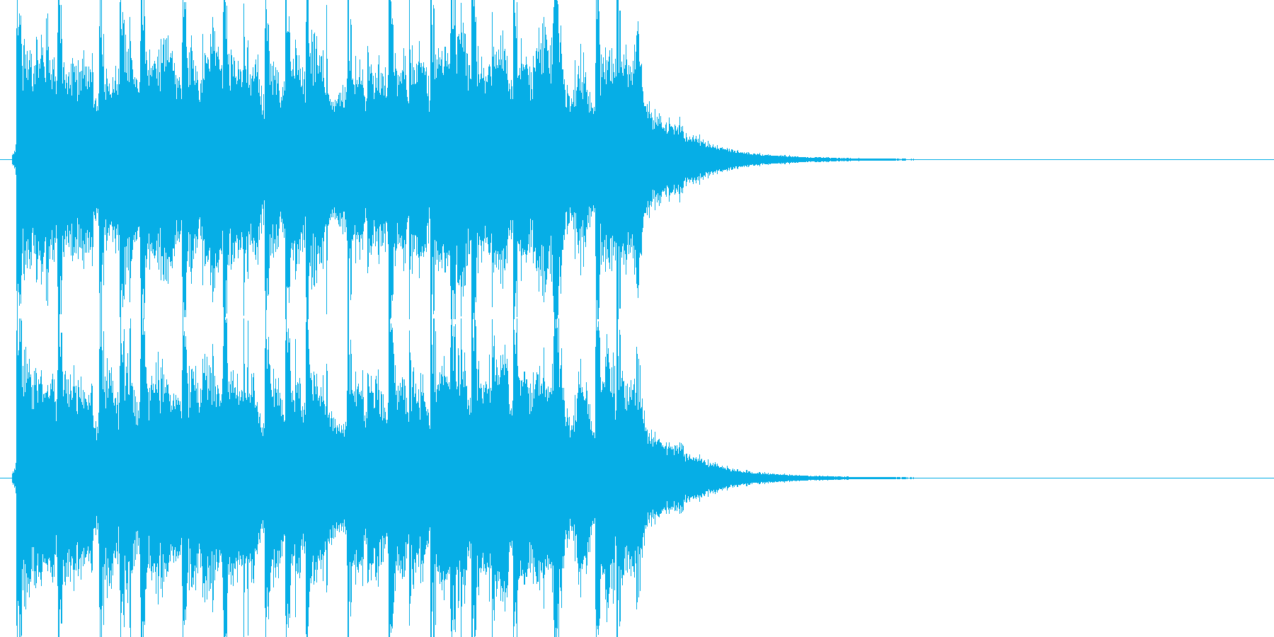 使いやすいマーチングテイストの曲の再生済みの波形