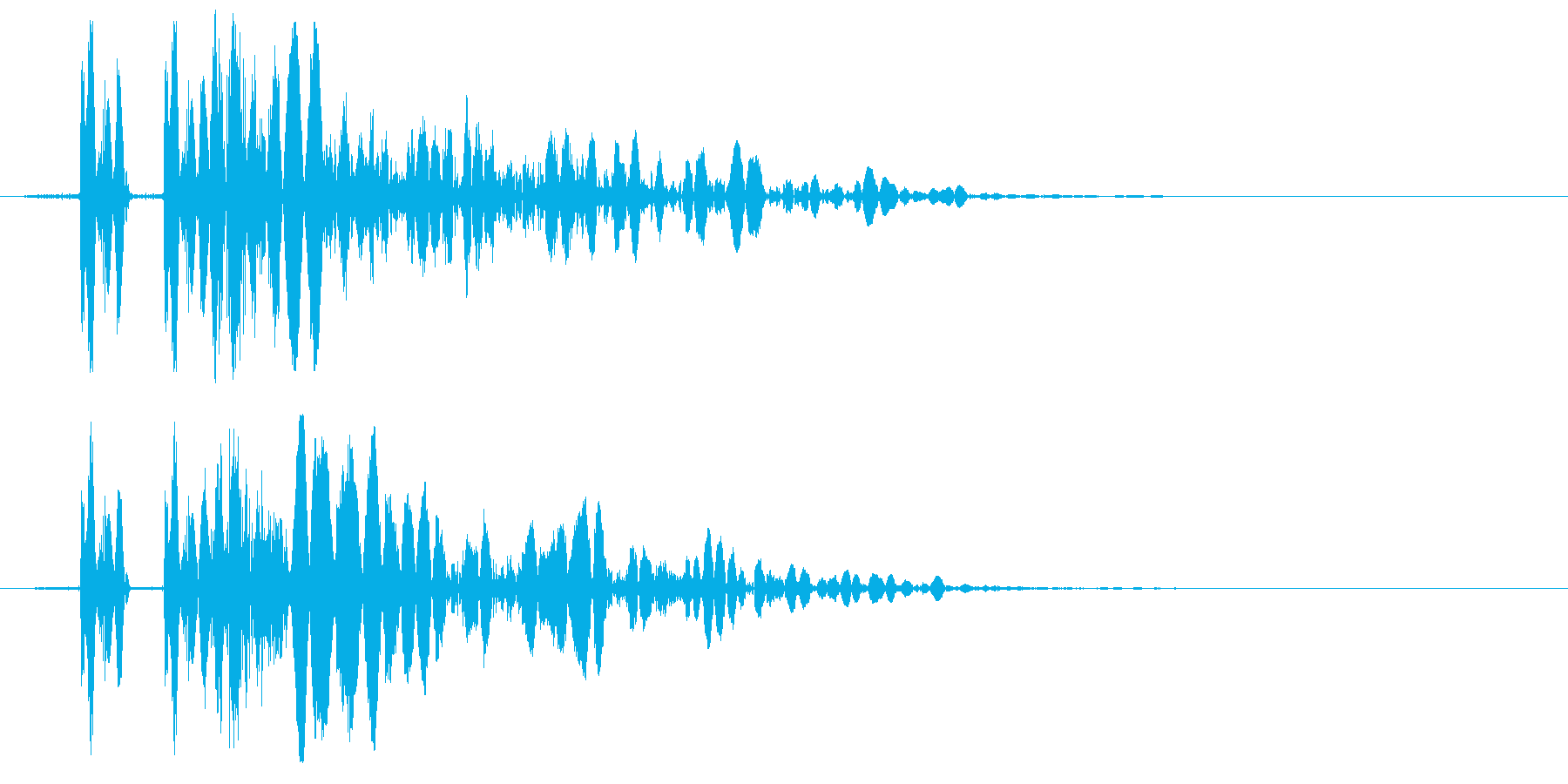 EDM/IDM系の埋もれないバスドラ2bの再生済みの波形