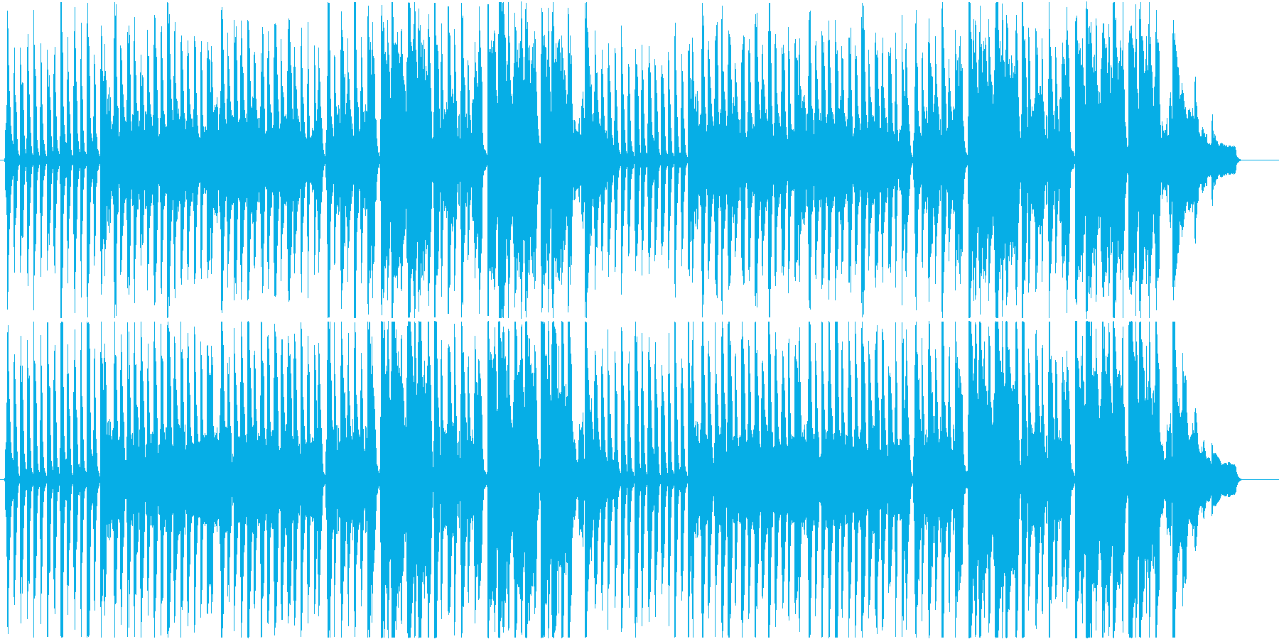 ほのぼのした雰囲気の日常曲の再生済みの波形