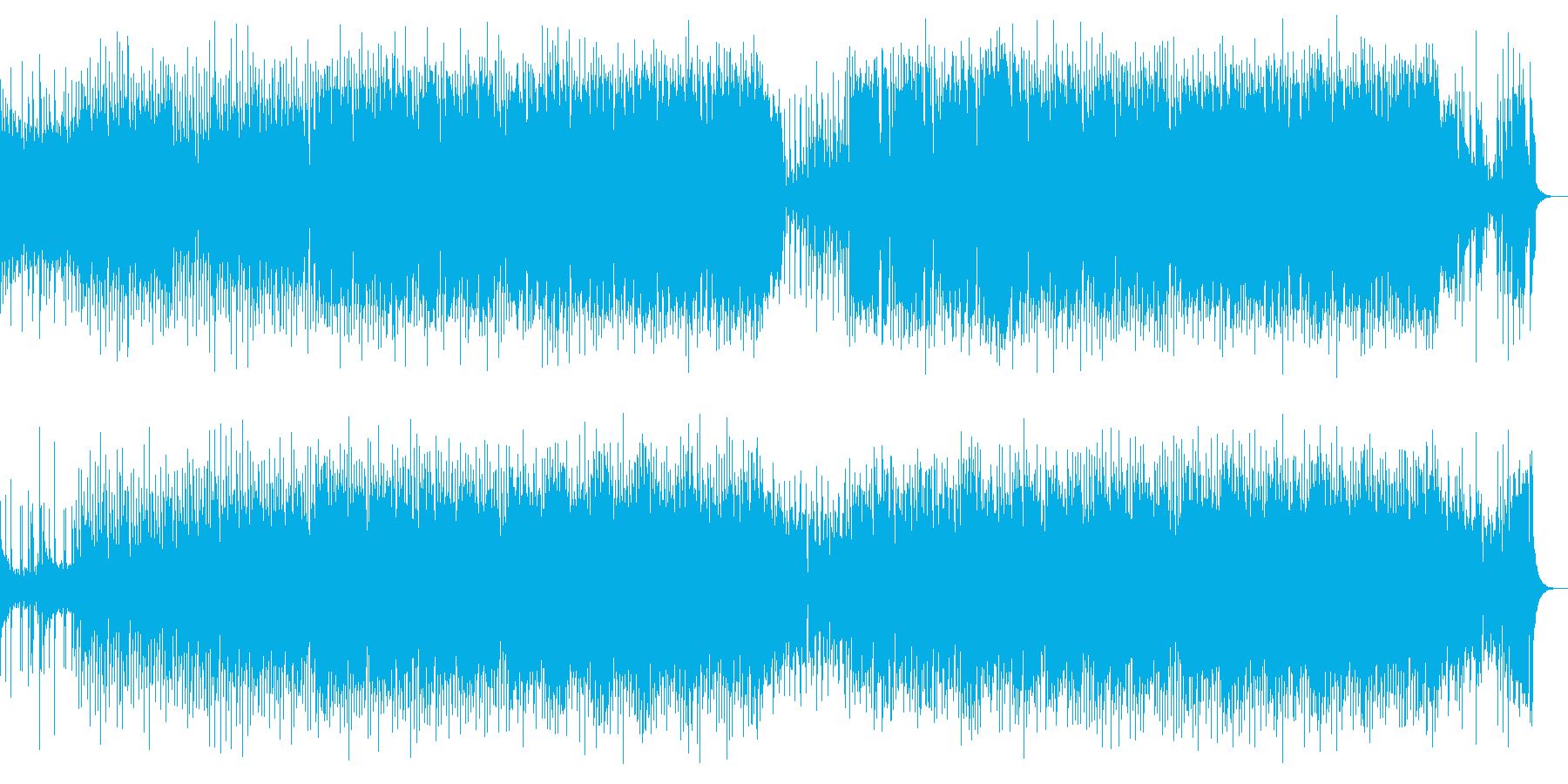ロック調の牧歌的なカントリー曲の再生済みの波形
