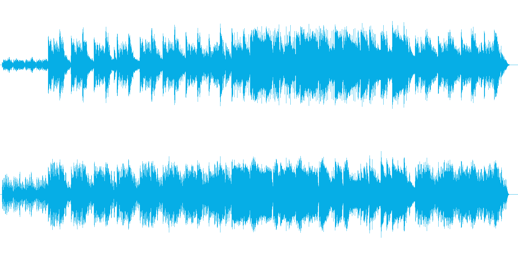 神秘的な雰囲気漂うスローテンポな曲の再生済みの波形