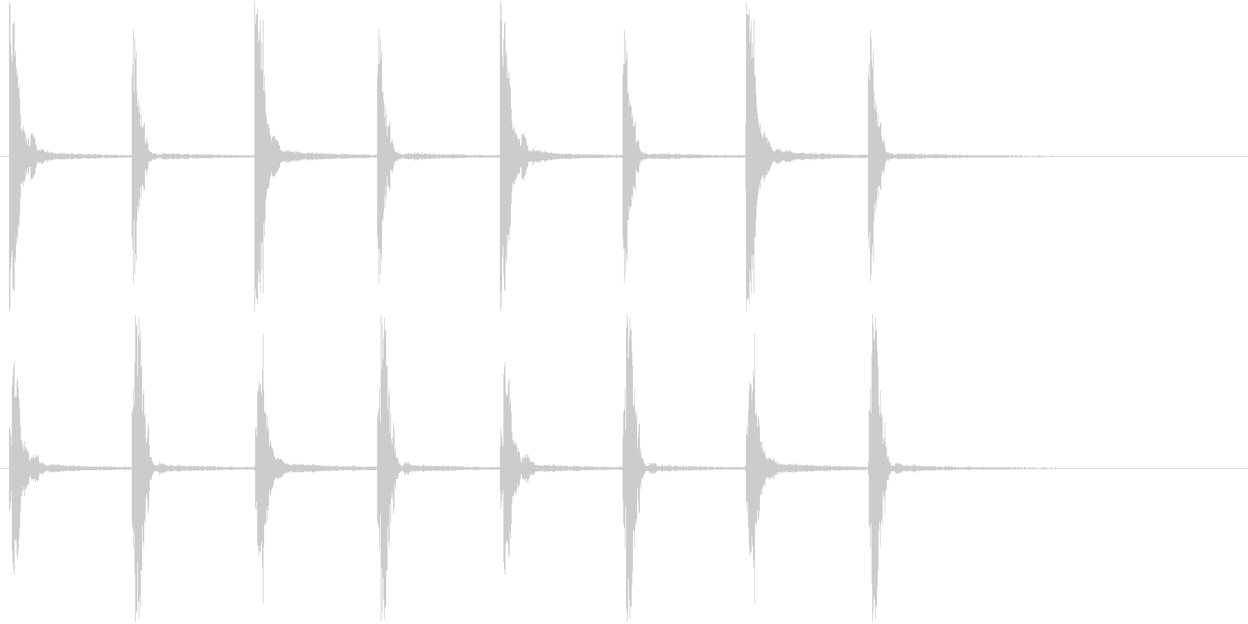 柱時計の音の未再生の波形