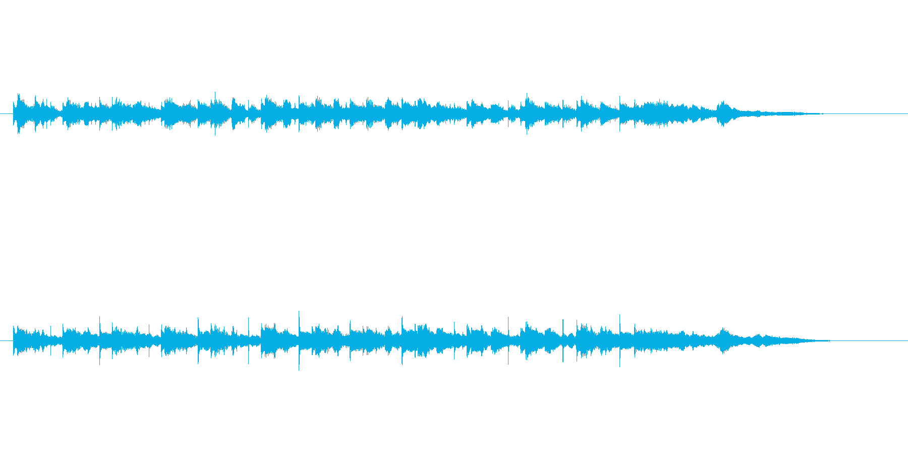 ゆったりした環境音楽の再生済みの波形
