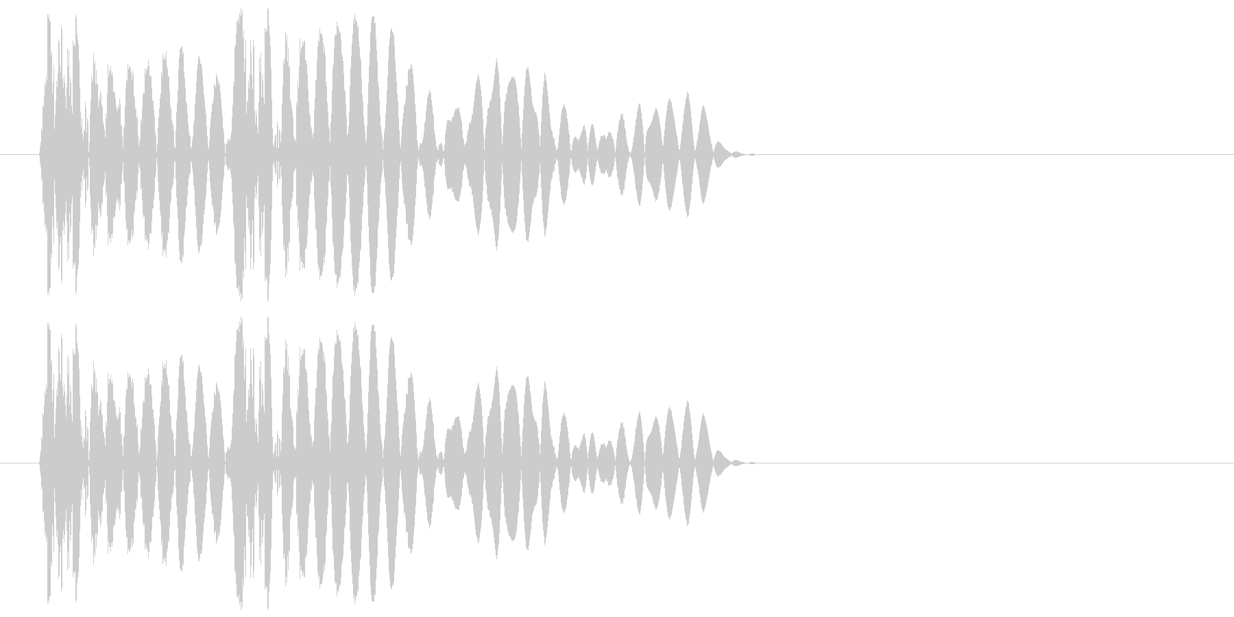チープなドラムで作ったクリック音の未再生の波形