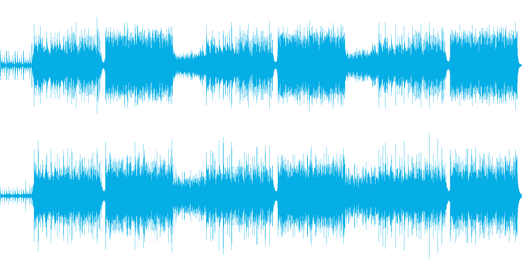 新学期や春をイメージした爽やかな楽曲の再生済みの波形