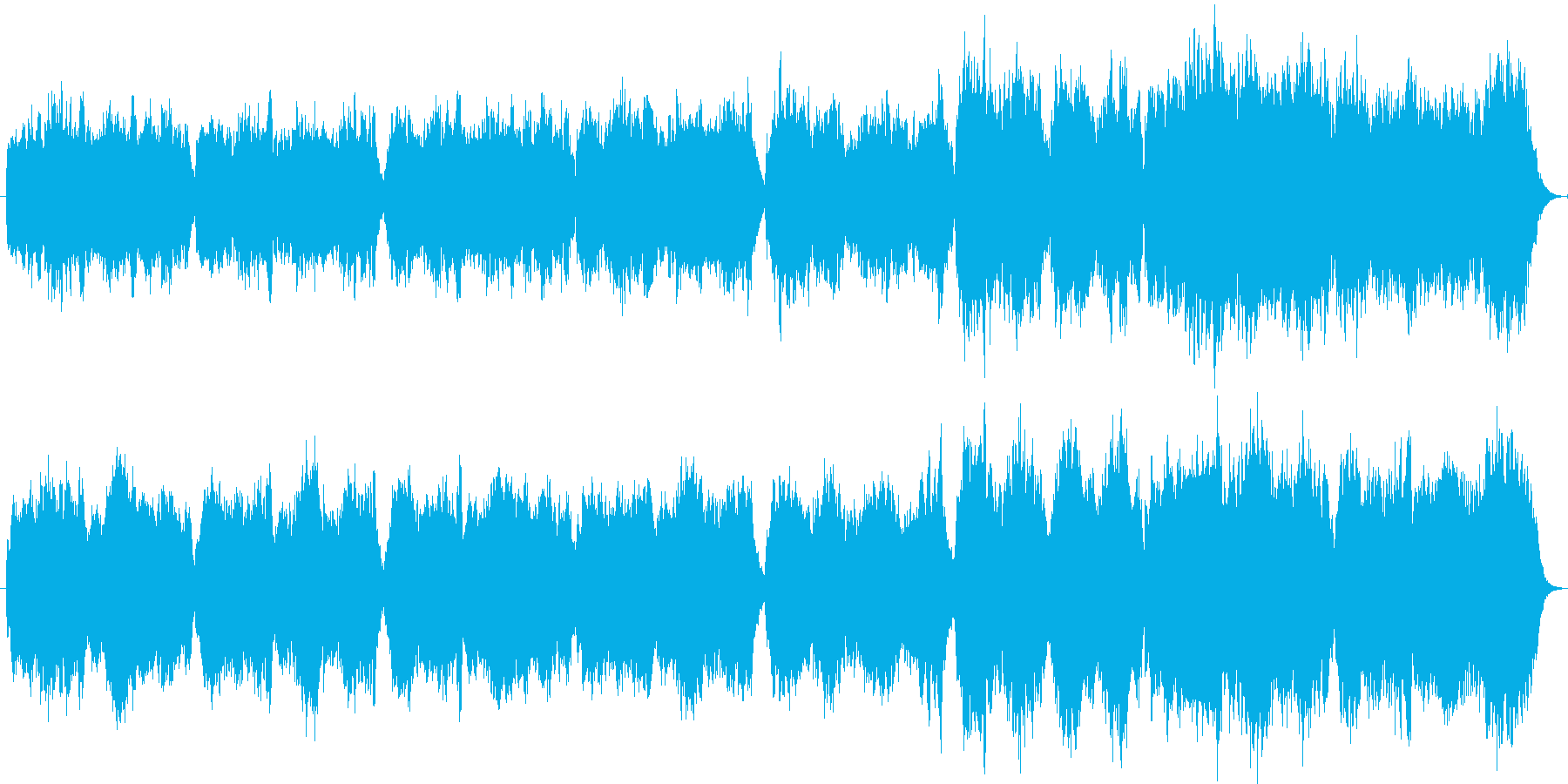 木管とチェンバロの三拍子のバロック曲の再生済みの波形