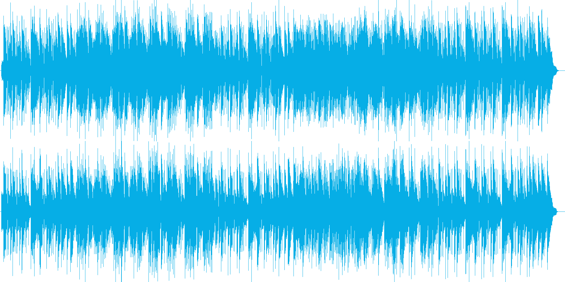 ゆったりリラックスのギター・シンセ曲の再生済みの波形